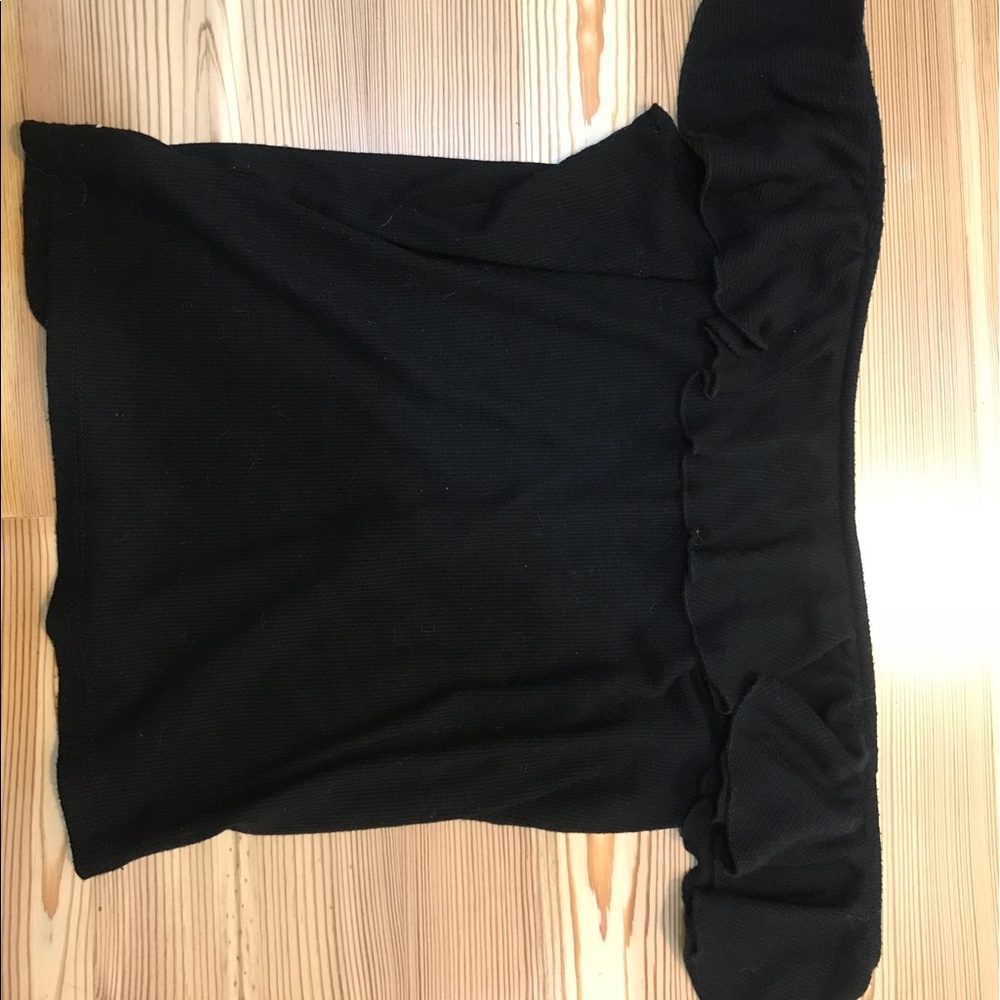 Black off the shoulder top